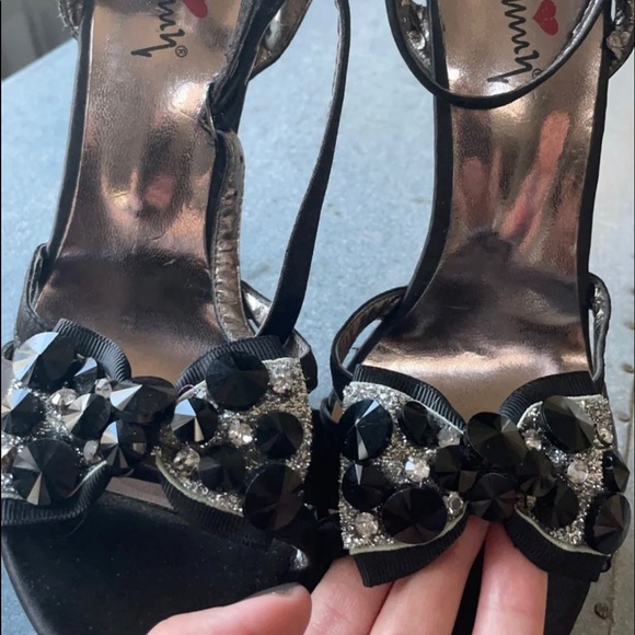 LAST CALL 9/11/22 - Luichiny Bow Black Satin Kitten Heels - Picture 8 of 10